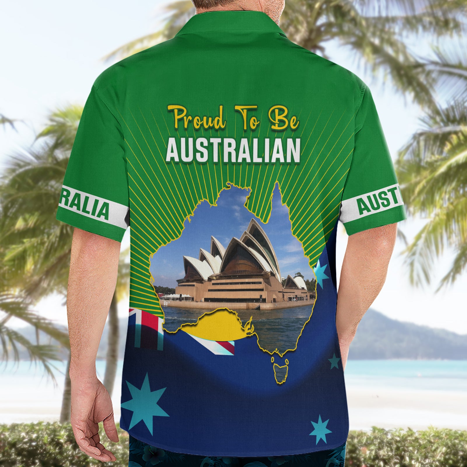 Australia Day Hawaiian Shirt 2024 Proud To Be Australian National Color - Vibe Hoodie Shop