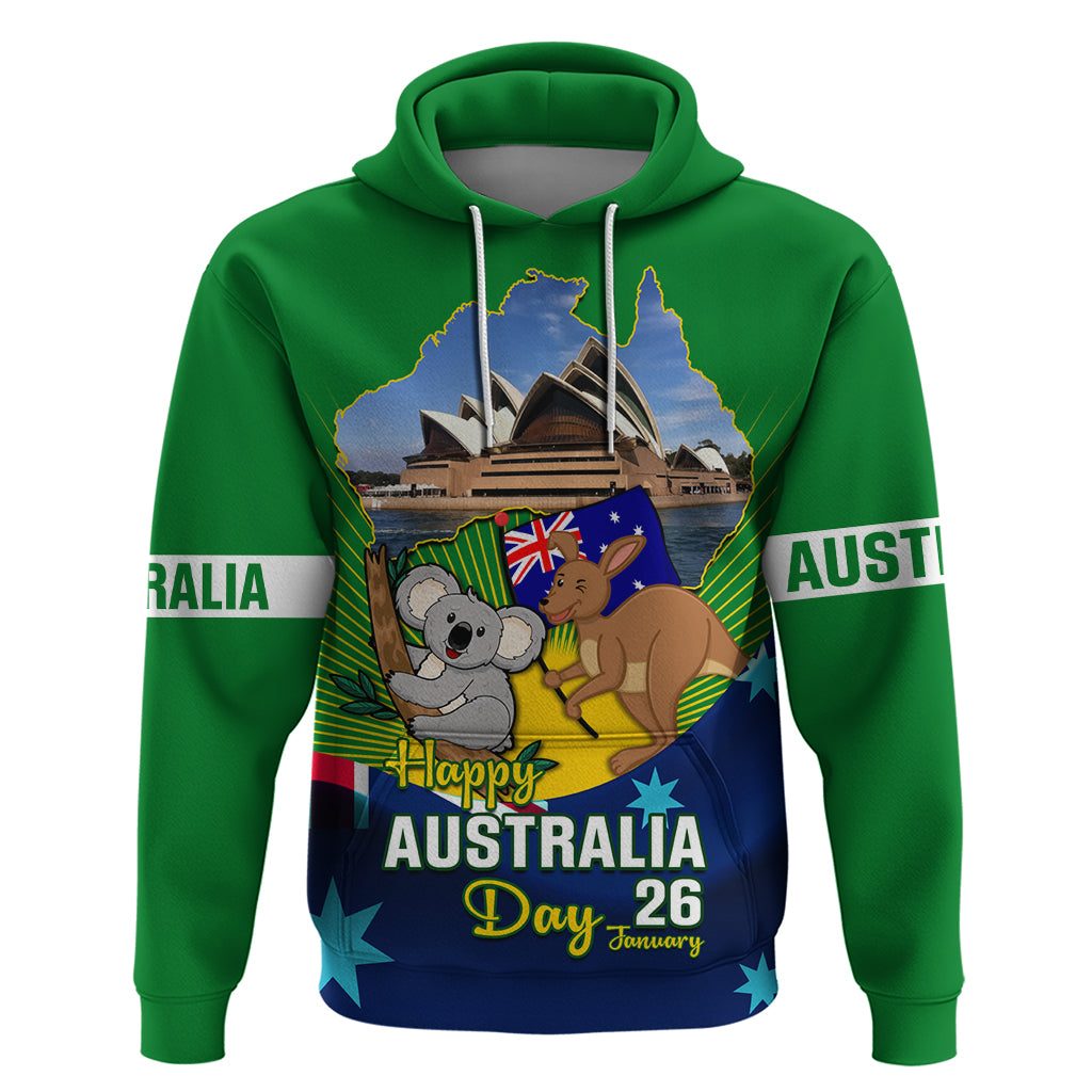 Australia Day Hoodie 2024 Proud To Be Australian National Color - Vibe Hoodie Shop