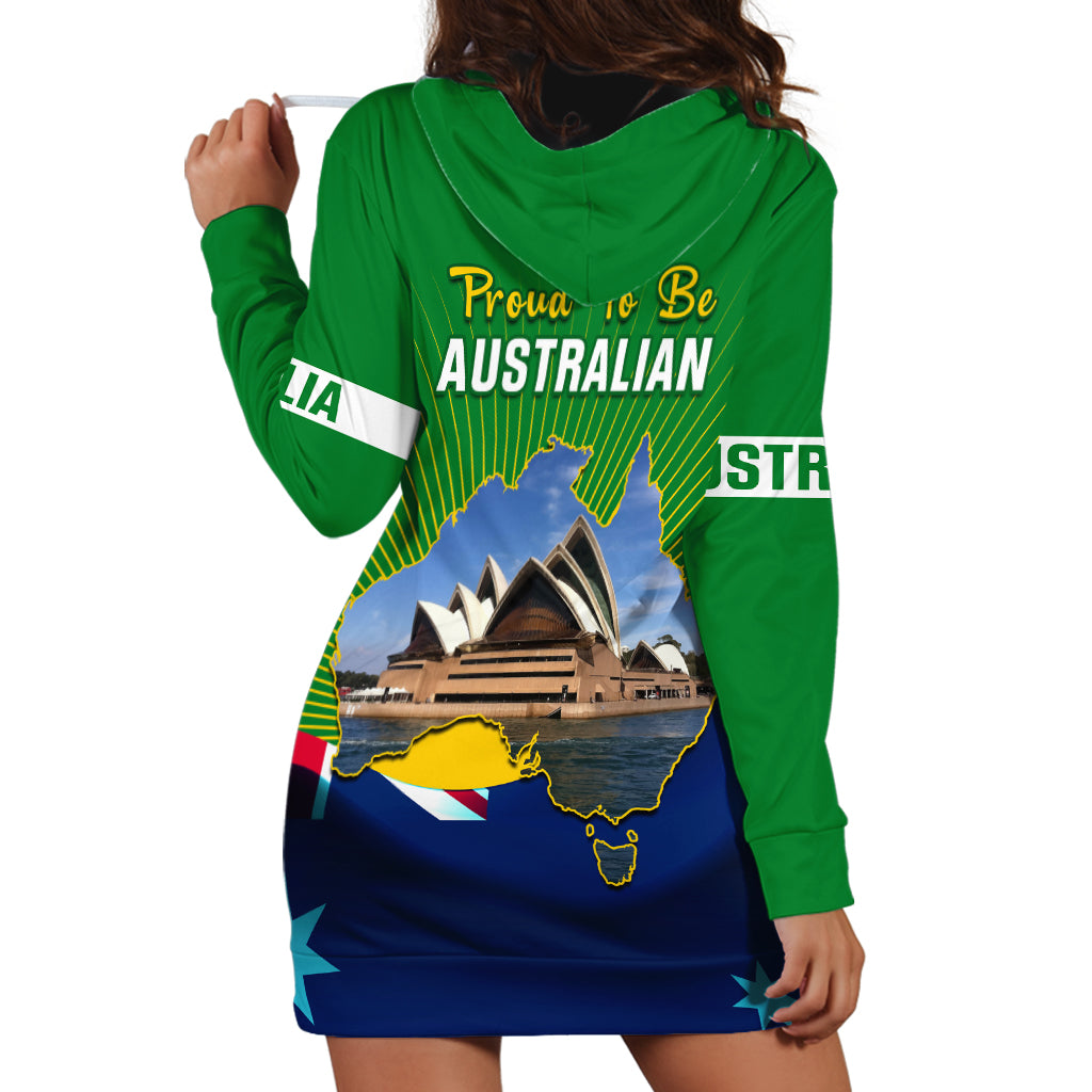 Australia Day Hoodie Dress 2024 Proud To Be Australian National Color - Vibe Hoodie Shop