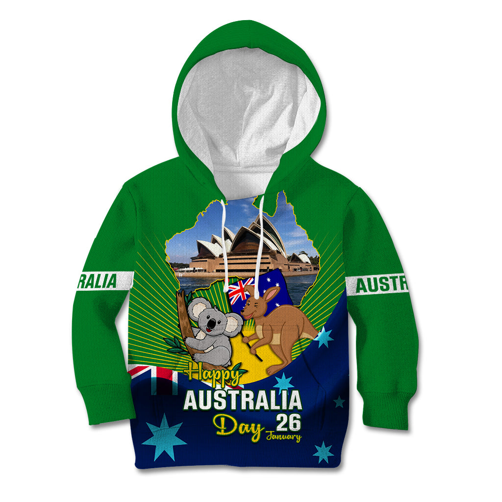 Australia Day Kid Hoodie 2024 Proud To Be Australian National Color - Vibe Hoodie Shop