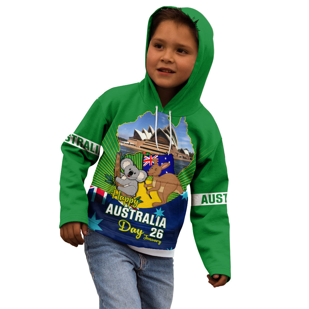 Australia Day Kid Hoodie 2024 Proud To Be Australian National Color - Vibe Hoodie Shop