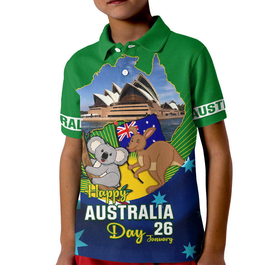 Australia Day Kid Polo Shirt 2024 Proud To Be Australian National Color - Vibe Hoodie Shop