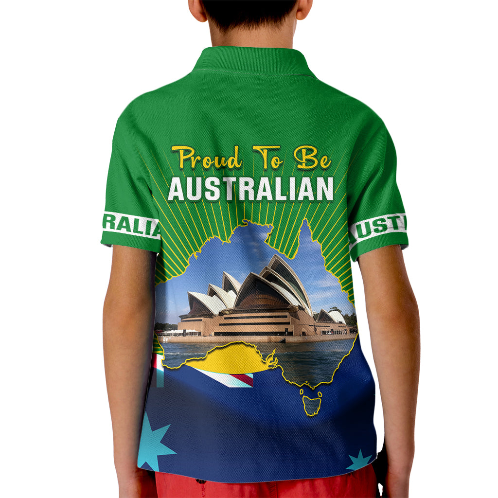 Australia Day Kid Polo Shirt 2024 Proud To Be Australian National Color - Vibe Hoodie Shop