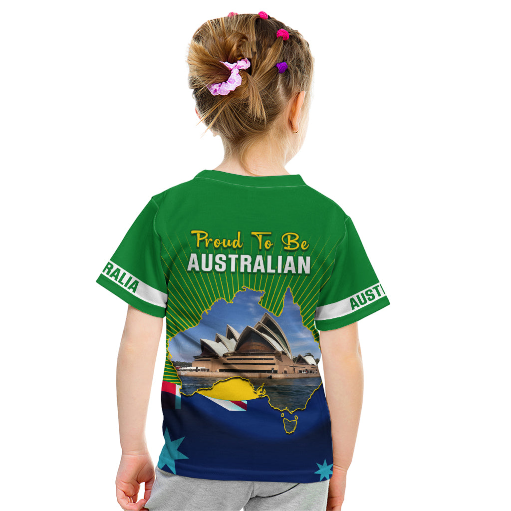 Australia Day Kid T Shirt 2024 Proud To Be Australian National Color - Vibe Hoodie Shop