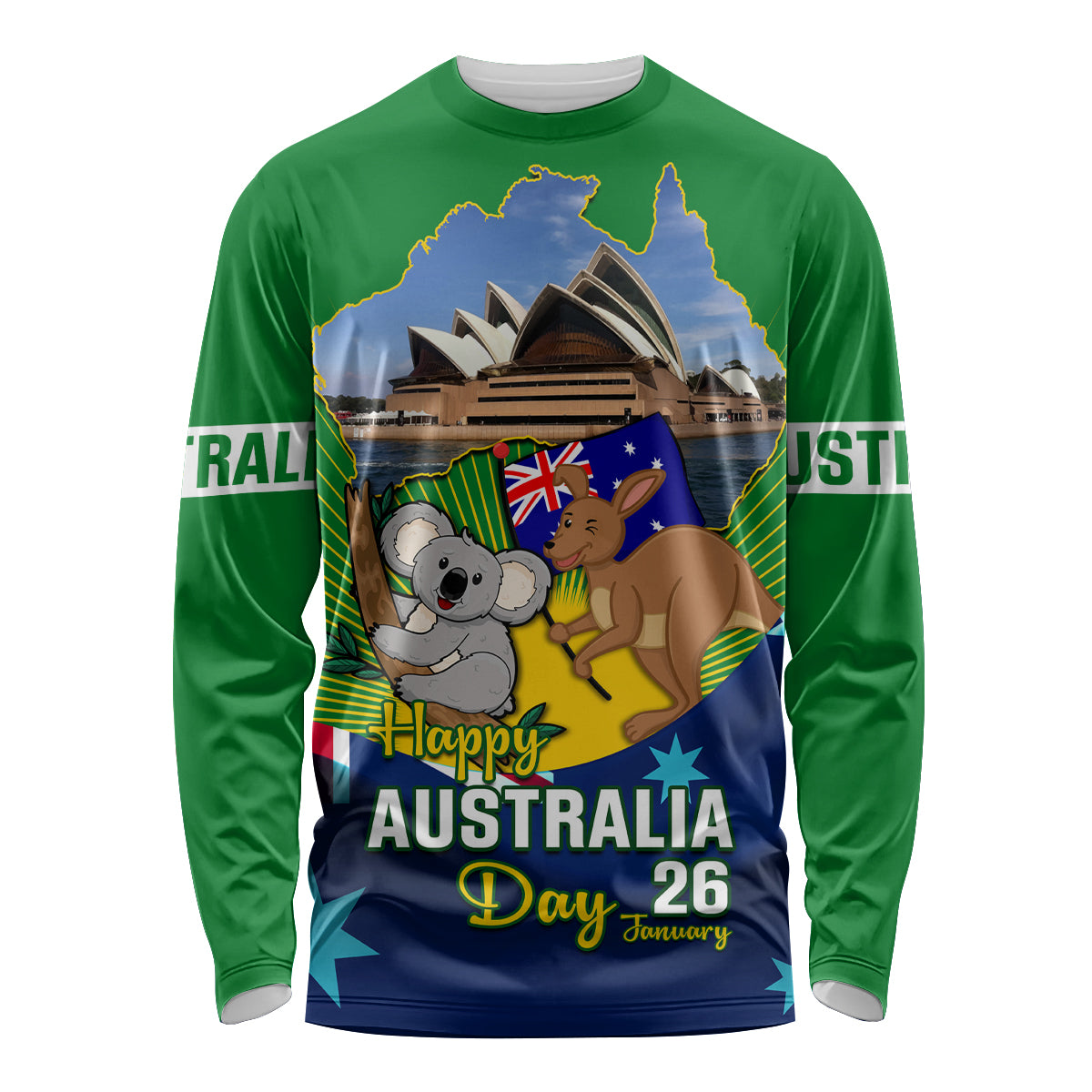 Australia Day Long Sleeve Shirt 2024 Proud To Be Australian National Color - Vibe Hoodie Shop