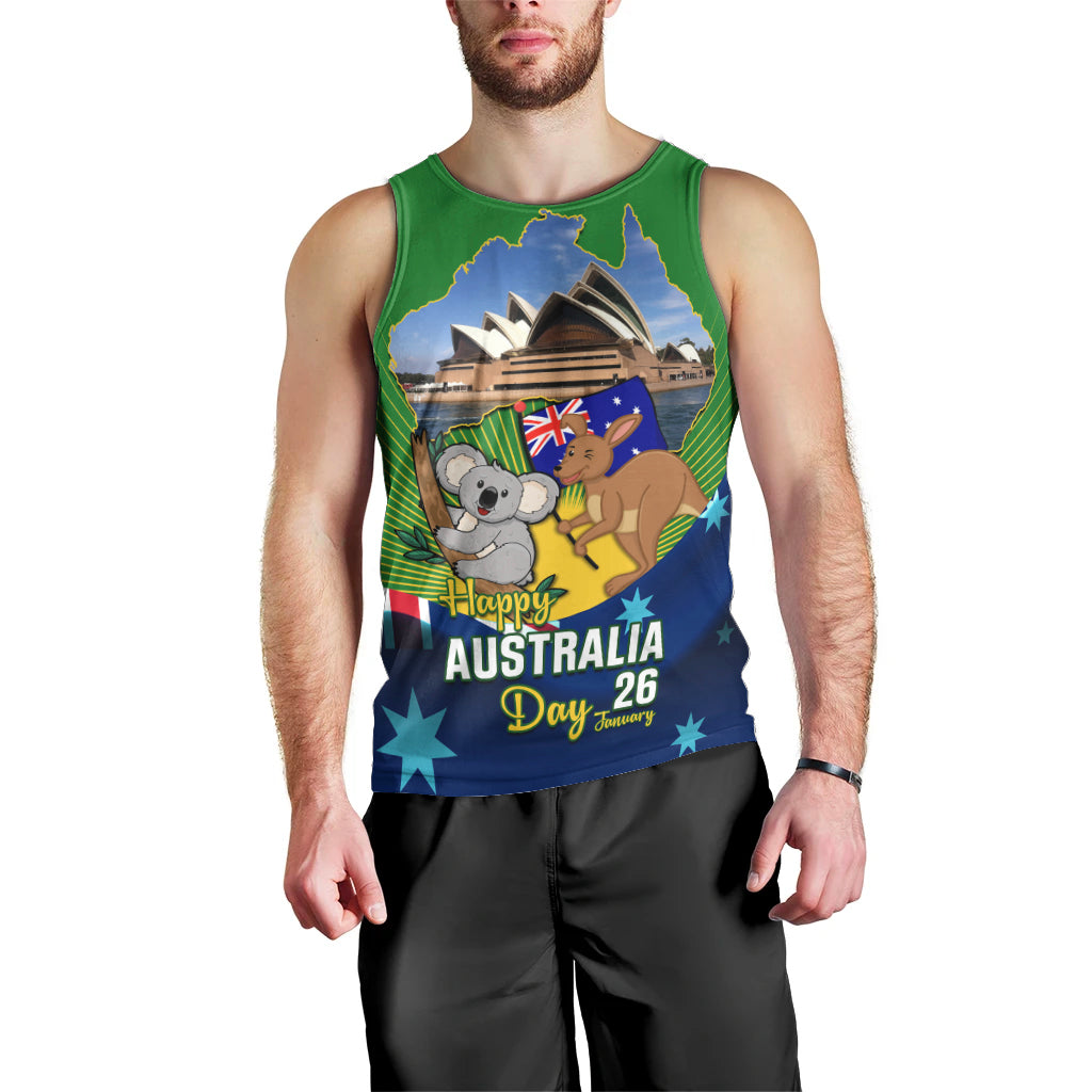 Australia Day Men Tank Top 2024 Proud To Be Australian National Color - Vibe Hoodie Shop