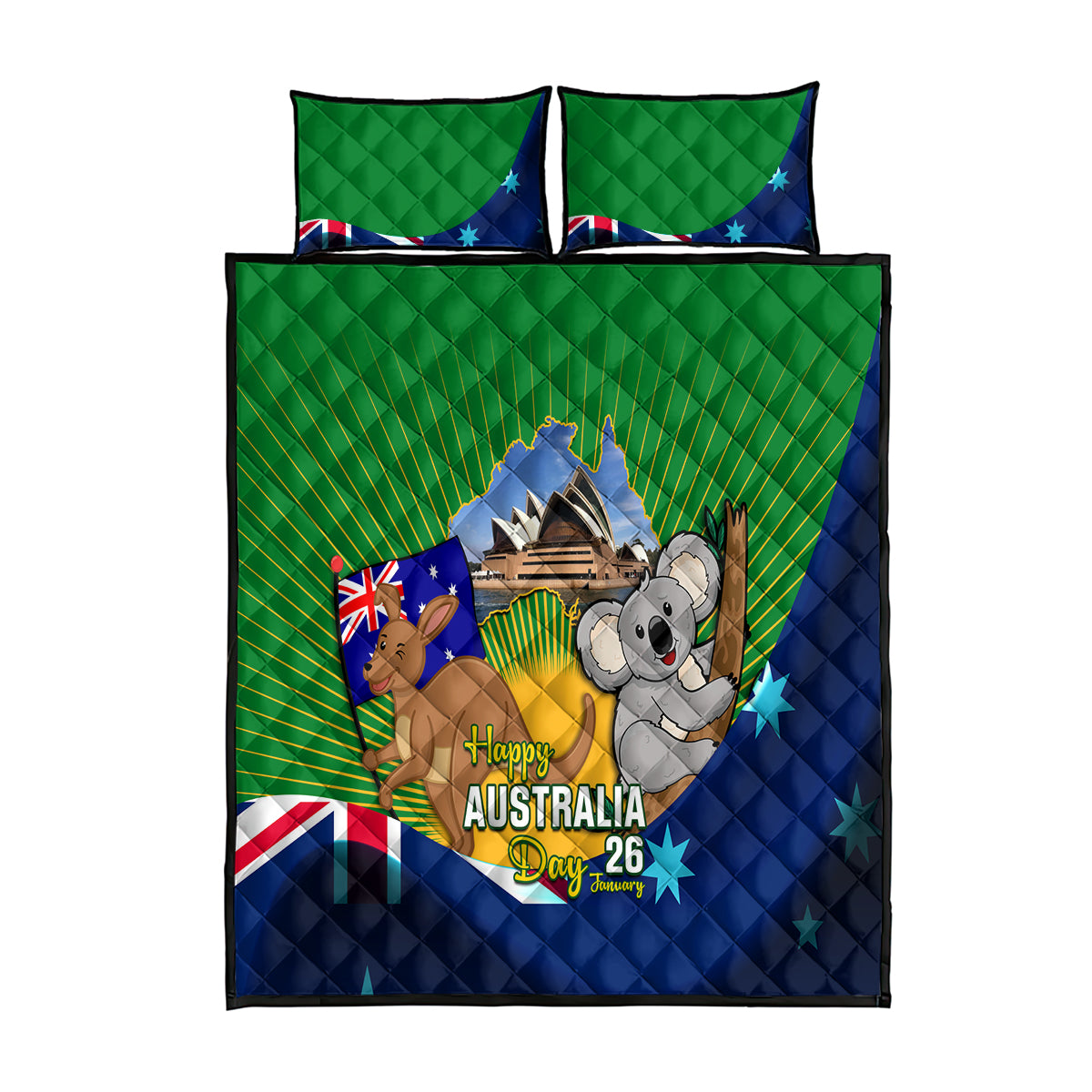 Australia Day Quilt Bed Set 2024 Proud To Be Australian National Color - Vibe Hoodie Shop