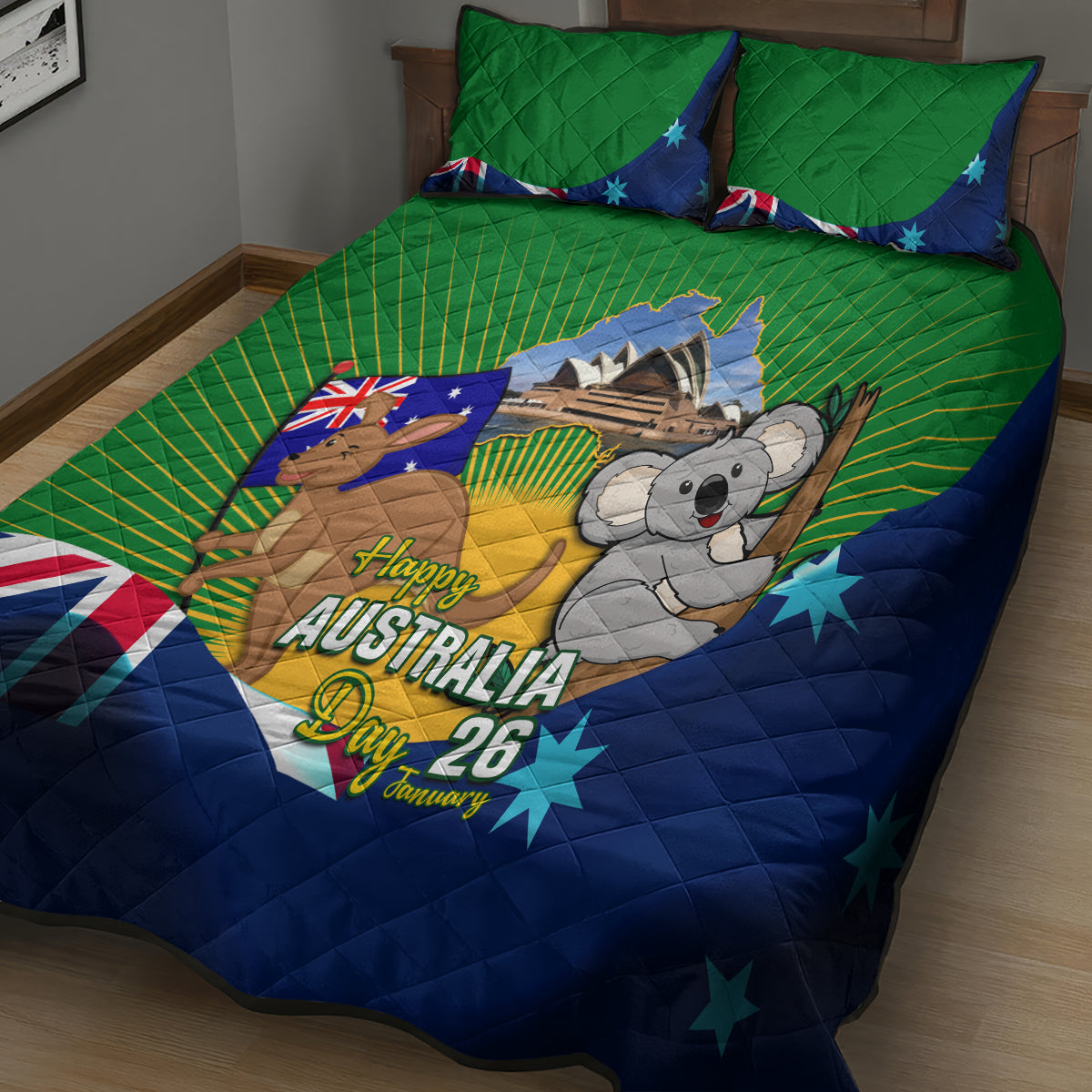 Australia Day Quilt Bed Set 2024 Proud To Be Australian National Color - Vibe Hoodie Shop