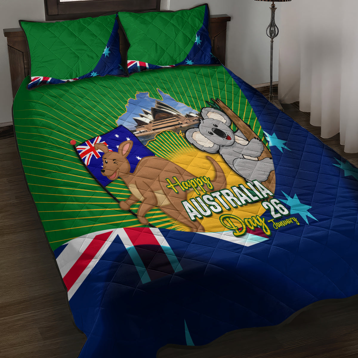 Australia Day Quilt Bed Set 2024 Proud To Be Australian National Color - Vibe Hoodie Shop