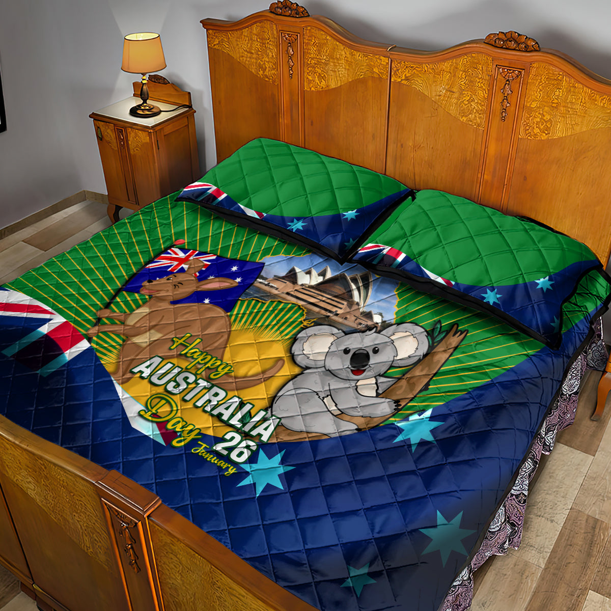 Australia Day Quilt Bed Set 2024 Proud To Be Australian National Color - Vibe Hoodie Shop