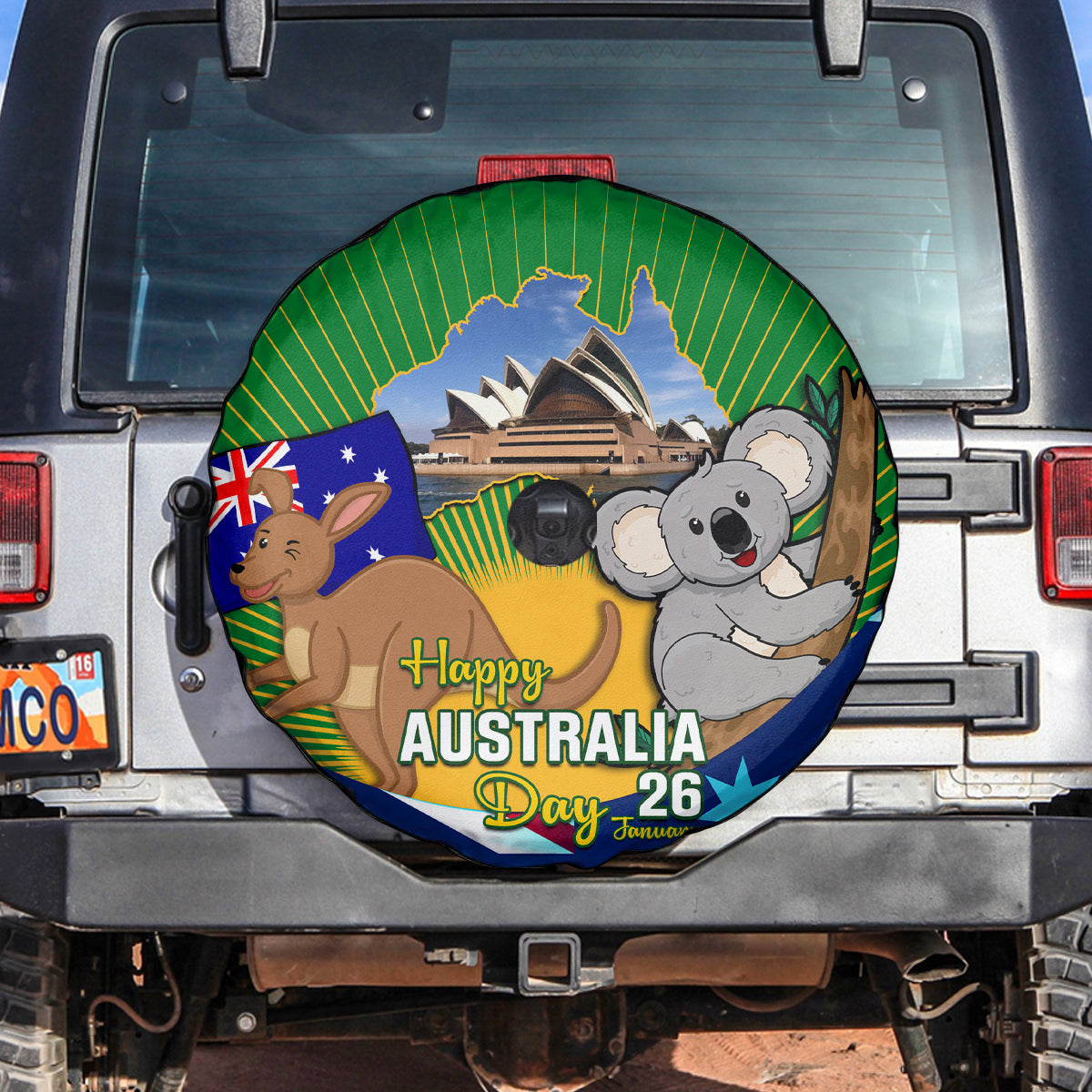 Australia Day Spare Tire Cover 2024 Proud To Be Australian National Color - Vibe Hoodie Shop