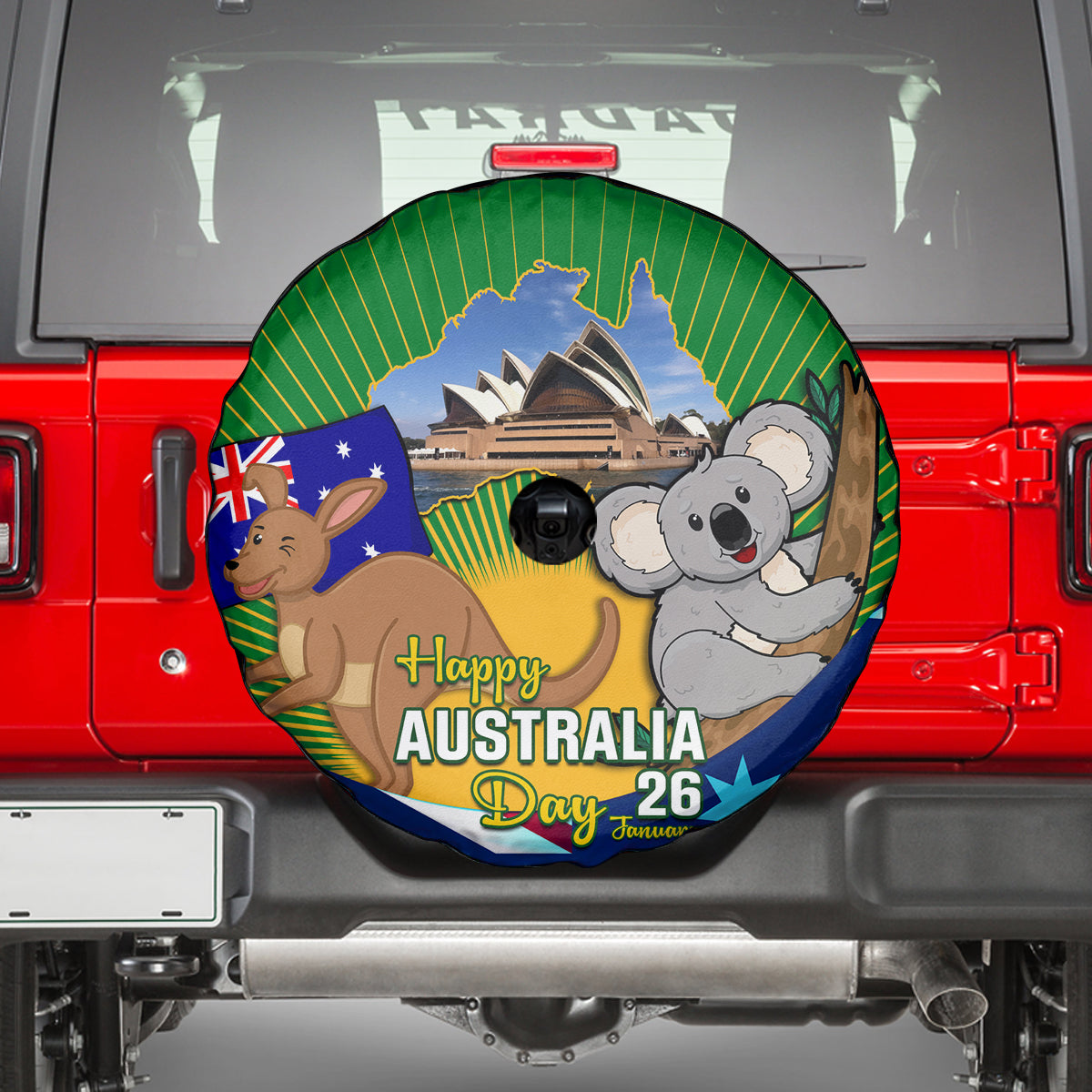 Australia Day Spare Tire Cover 2024 Proud To Be Australian National Color - Vibe Hoodie Shop