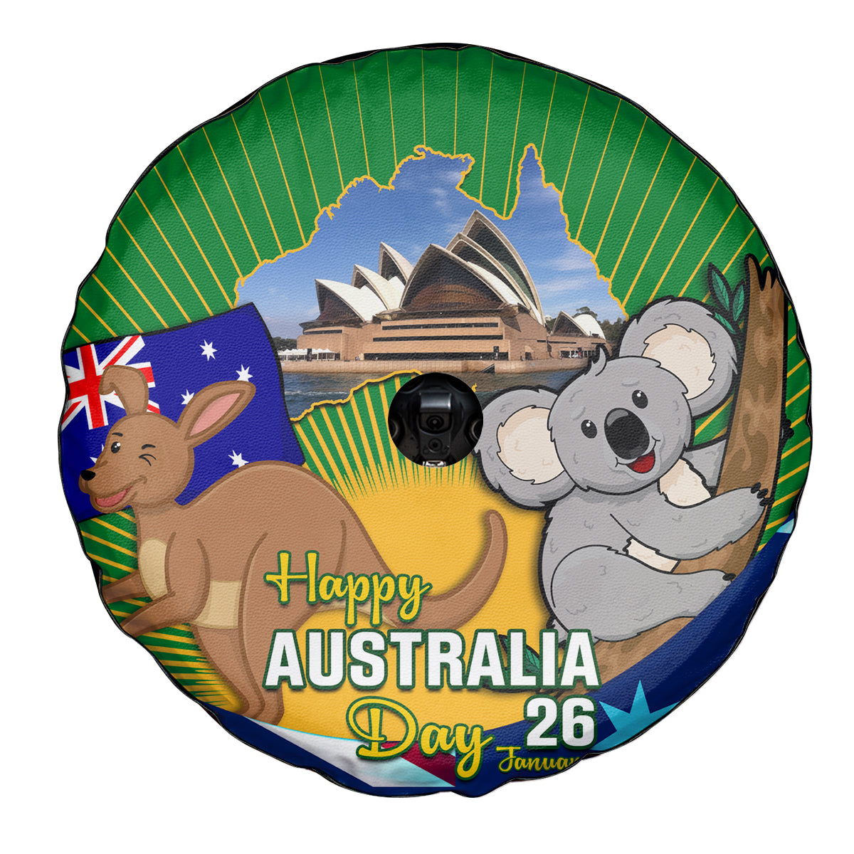 Australia Day Spare Tire Cover 2024 Proud To Be Australian National Color - Vibe Hoodie Shop