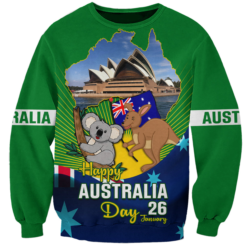 Australia Day Sweatshirt 2024 Proud To Be Australian National Color - Vibe Hoodie Shop