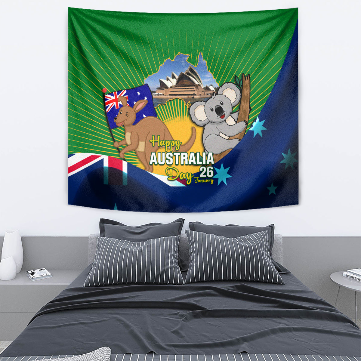 Australia Day Tapestry 2024 Proud To Be Australian National Color - Vibe Hoodie Shop