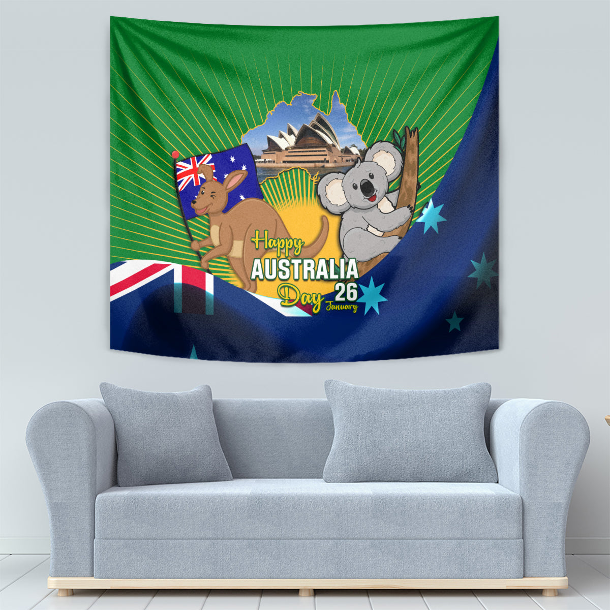 Australia Day Tapestry 2024 Proud To Be Australian National Color - Vibe Hoodie Shop