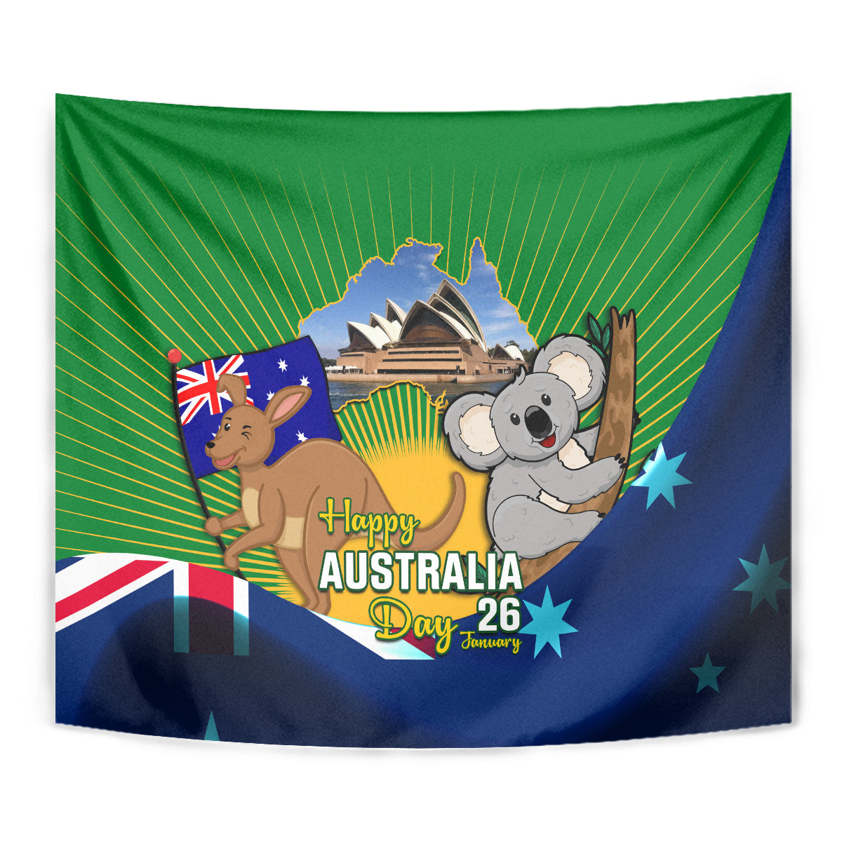 Australia Day Tapestry 2024 Proud To Be Australian National Color - Vibe Hoodie Shop