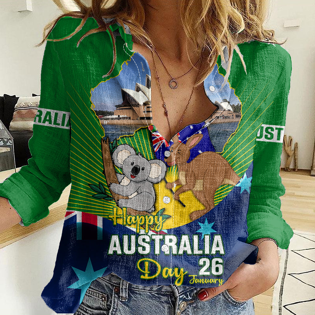 Australia Day Women Casual Shirt 2024 Proud To Be Australian National Color - Vibe Hoodie Shop