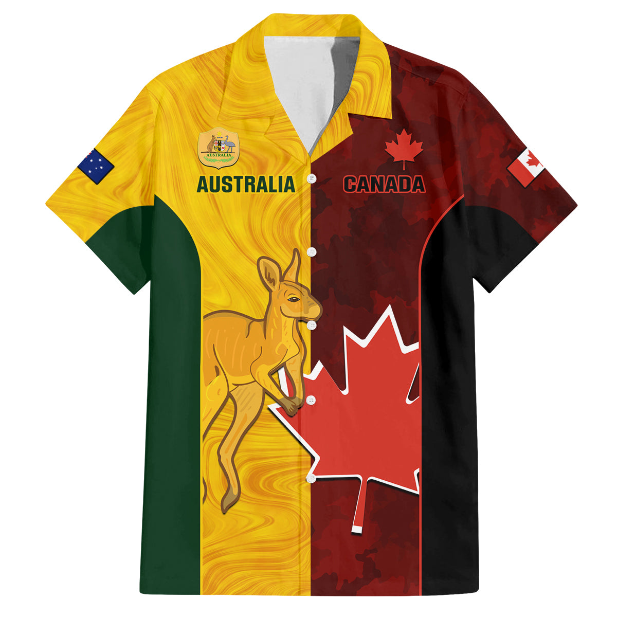 australia-and-canada-soccer-family-matching-long-sleeve-bodycon-dress-and-hawaiian-shirt-matildas-combine-canucks-together