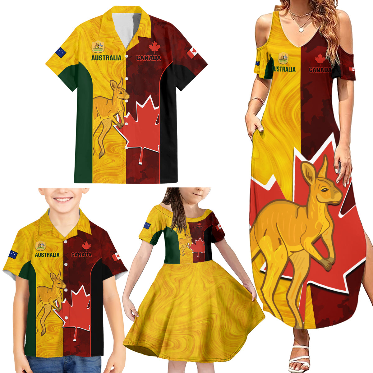 australia-and-canada-soccer-family-matching-summer-maxi-dress-and-hawaiian-shirt-matildas-combine-canucks-together