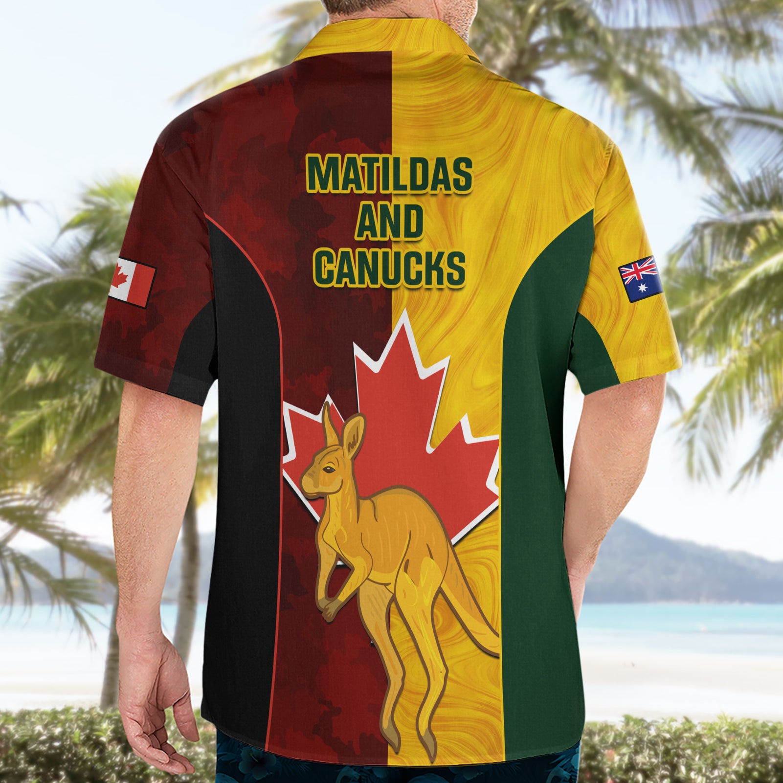Australia And Canada Soccer Hawaiian Shirt Matildas Combine Canucks Together - Vibe Hoodie Shop