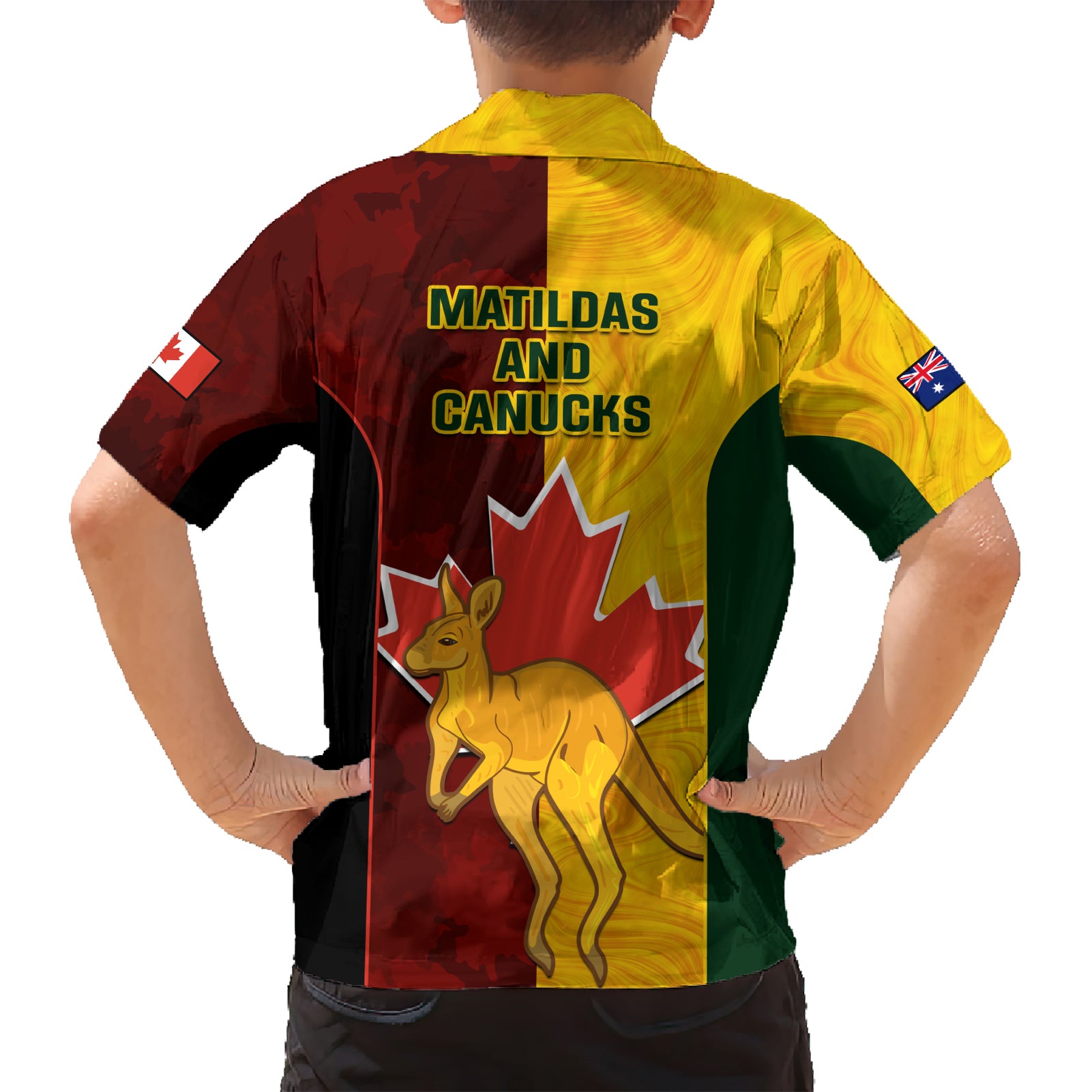 Australia And Canada Soccer Hawaiian Shirt Matildas Combine Canucks Together - Vibe Hoodie Shop
