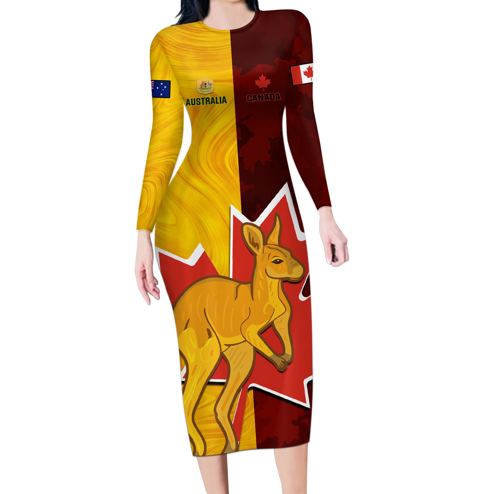 australia-and-canada-soccer-long-sleeve-bodycon-dress-matildas-combine-canucks-together