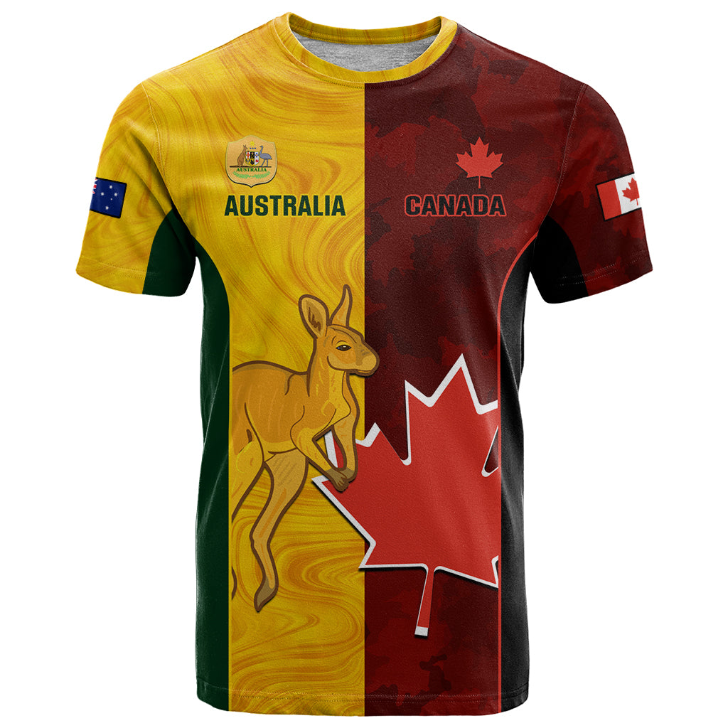 Australia And Canada Soccer T Shirt Matildas Combine Canucks Together - Vibe Hoodie Shop