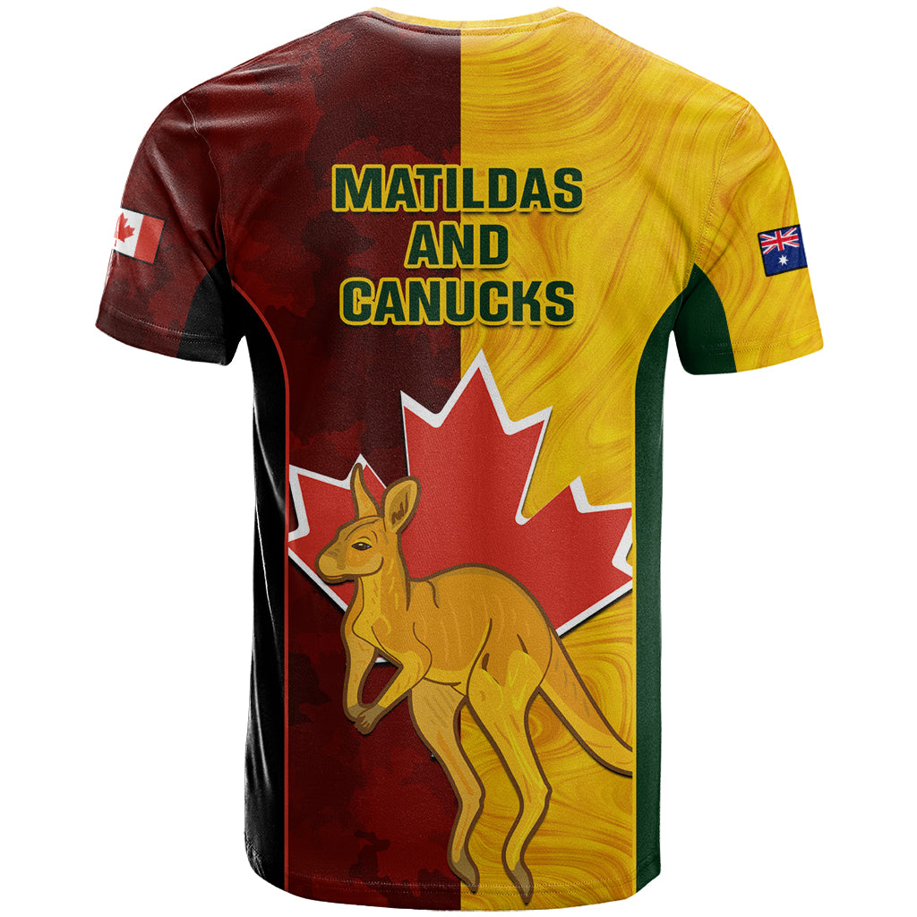 Australia And Canada Soccer T Shirt Matildas Combine Canucks Together - Vibe Hoodie Shop