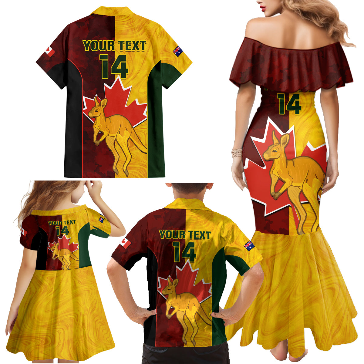 custom-australia-and-canada-soccer-family-matching-mermaid-dress-and-hawaiian-shirt-matildas-combine-canucks-together