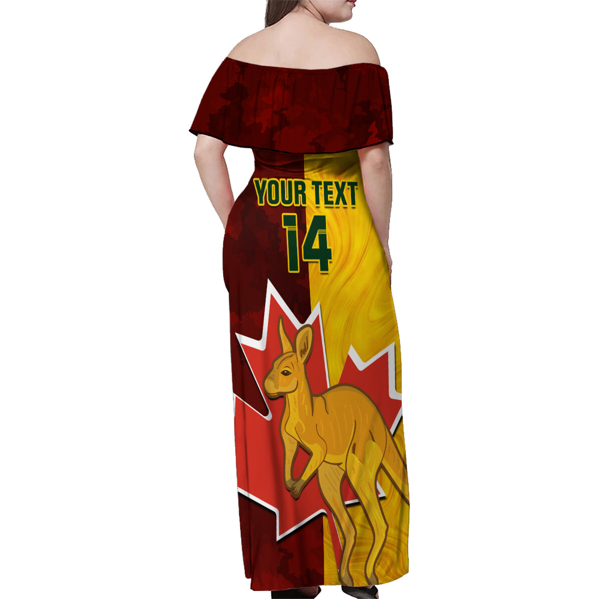 custom-australia-and-canada-soccer-family-matching-off-shoulder-maxi-dress-and-hawaiian-shirt-matildas-combine-canucks-together