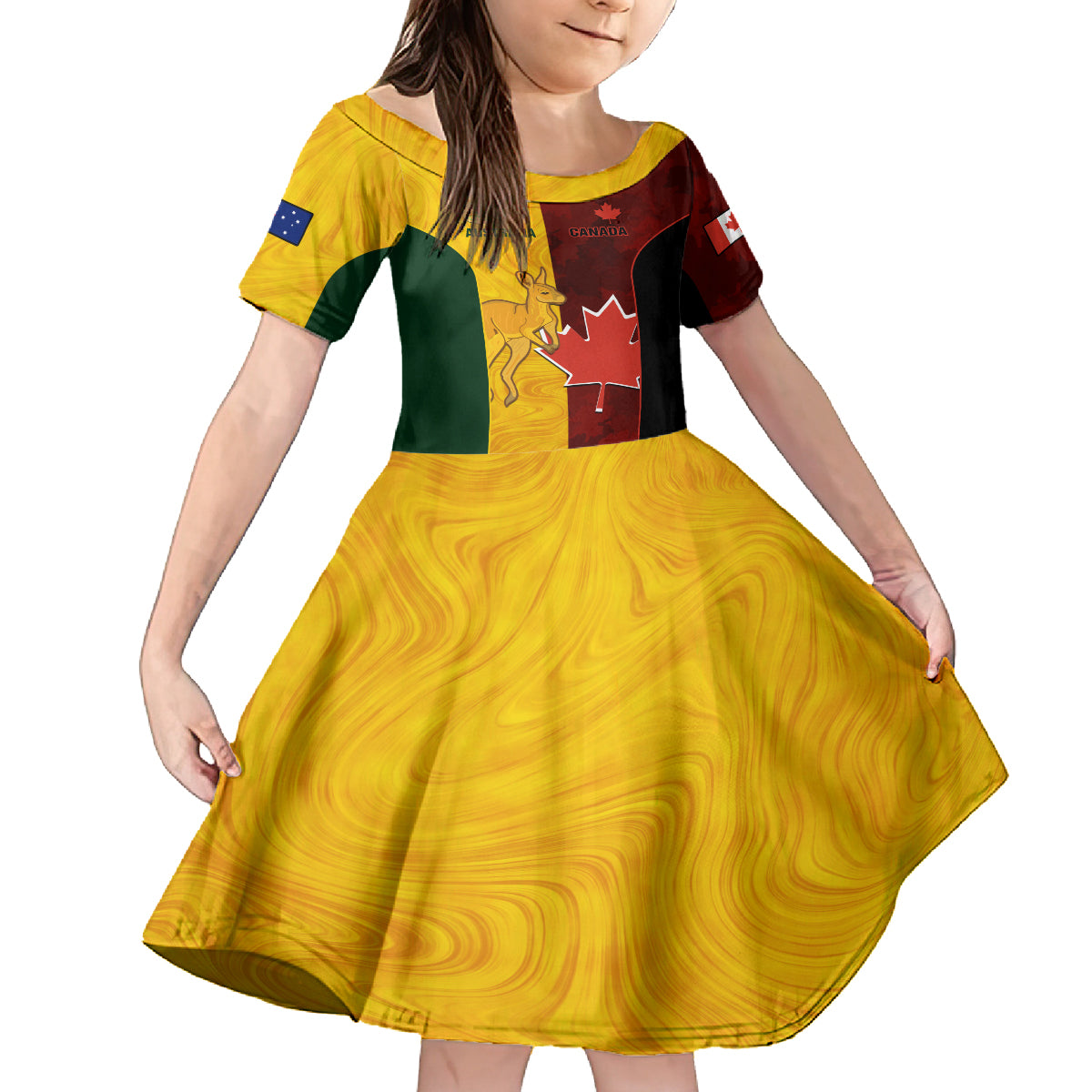 custom-australia-and-canada-soccer-family-matching-off-shoulder-short-dress-and-hawaiian-shirt-matildas-combine-canucks-together