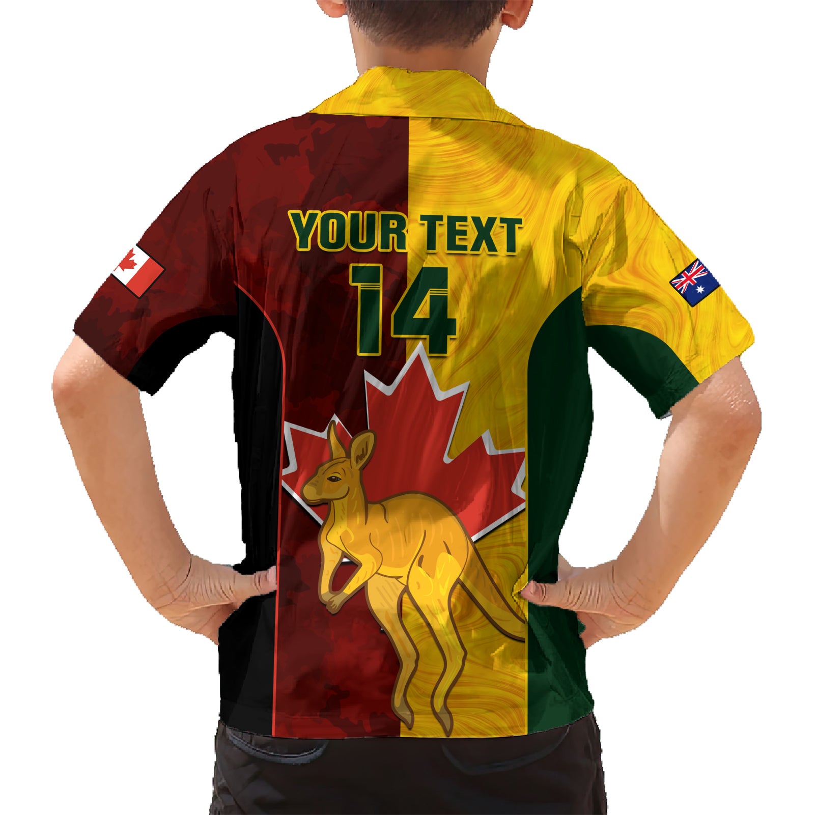 custom-australia-and-canada-soccer-family-matching-short-sleeve-bodycon-dress-and-hawaiian-shirt-matildas-combine-canucks-together