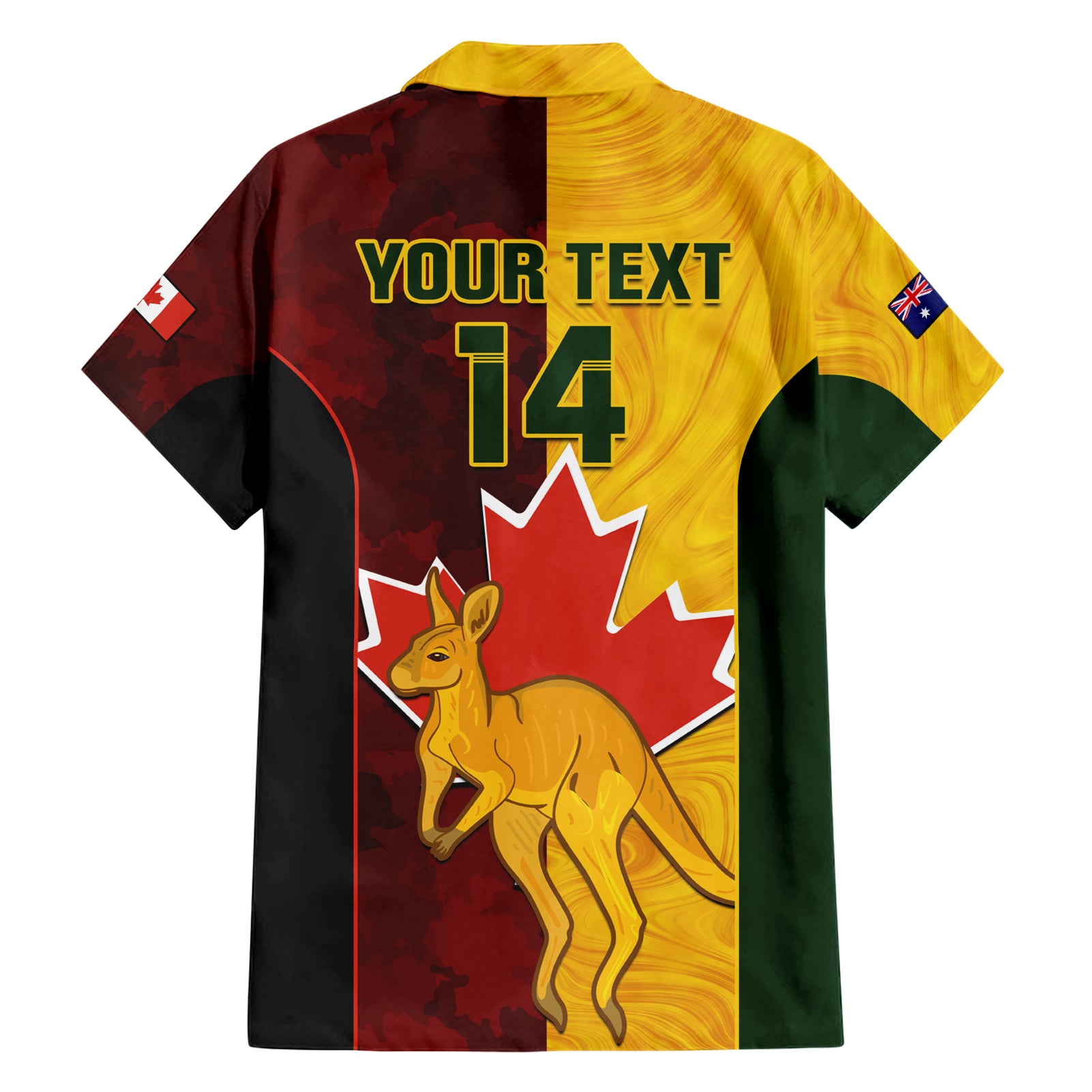 Custom Australia And Canada Soccer Hawaiian Shirt Matildas Combine Canucks Together - Vibe Hoodie Shop