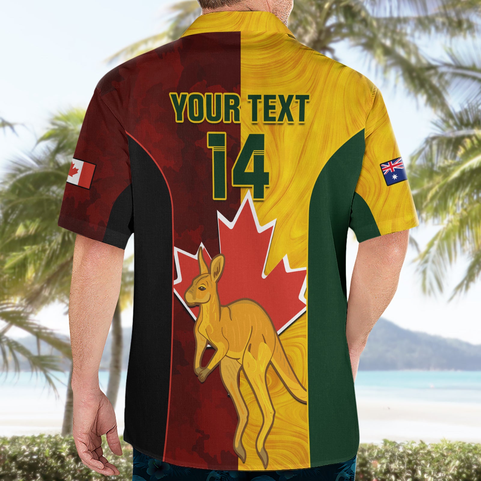 Custom Australia And Canada Soccer Hawaiian Shirt Matildas Combine Canucks Together - Vibe Hoodie Shop