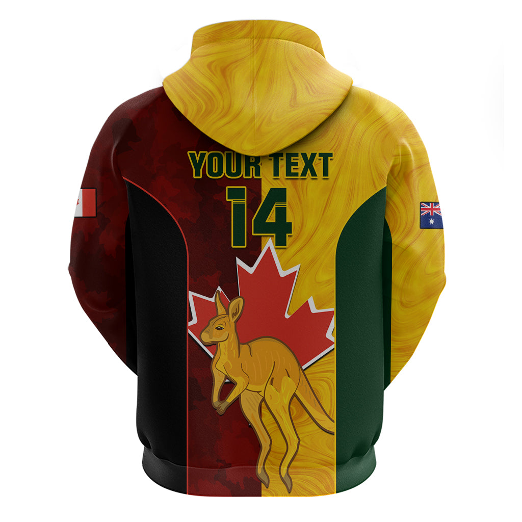 Custom Australia And Canada Soccer Hoodie Matildas Combine Canucks Together - Vibe Hoodie Shop