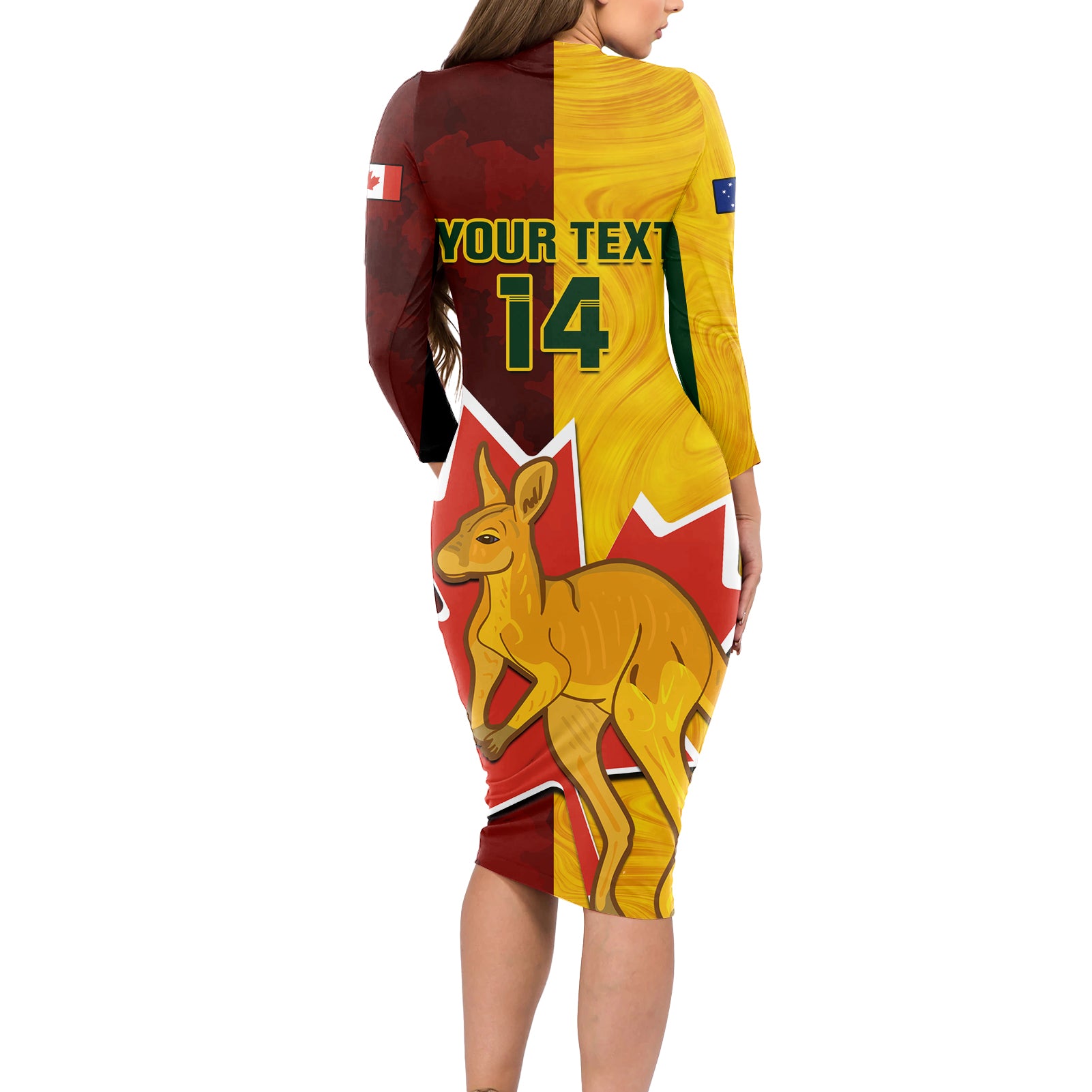 custom-australia-and-canada-soccer-long-sleeve-bodycon-dress-matildas-combine-canucks-together