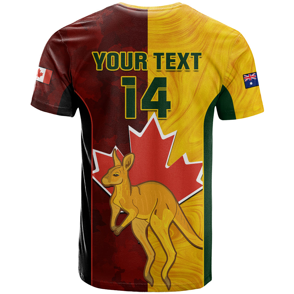 Custom Australia And Canada Soccer T Shirt Matildas Combine Canucks Together - Vibe Hoodie Shop