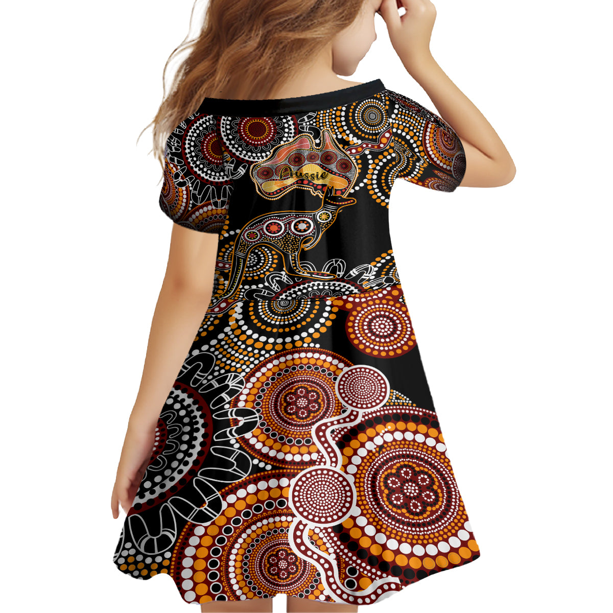 australia-aboriginal-family-matching-long-sleeve-bodycon-dress-and-hawaiian-shirt-australian-map-with-kangaroo-indigenous-art