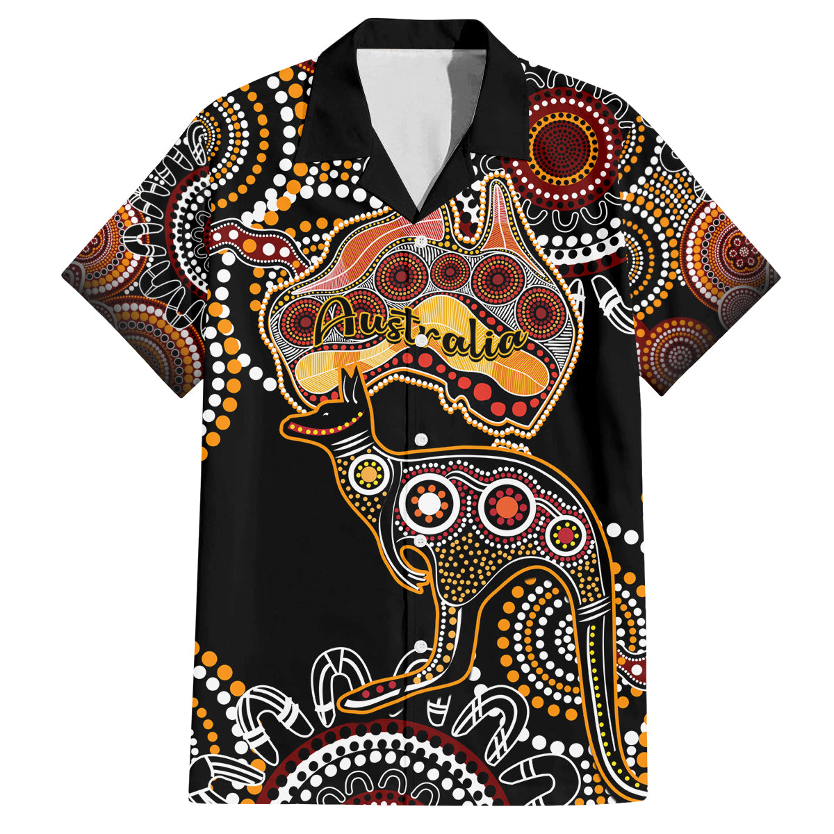 australia-aboriginal-family-matching-long-sleeve-bodycon-dress-and-hawaiian-shirt-australian-map-with-kangaroo-indigenous-art