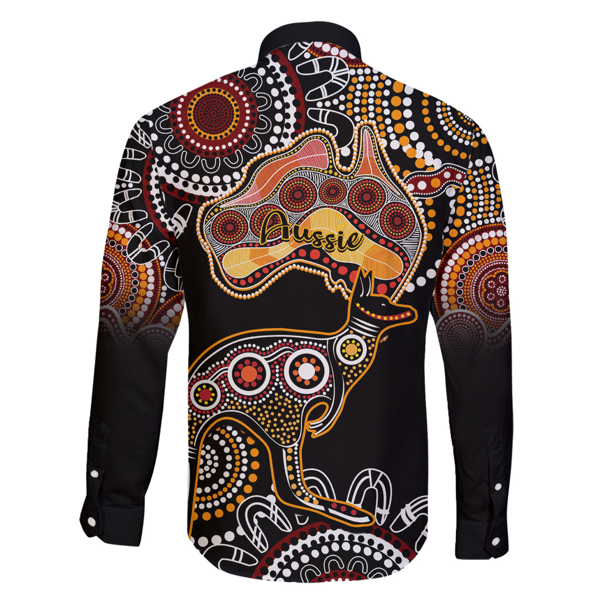 australia-aboriginal-family-matching-long-sleeve-bodycon-dress-and-hawaiian-shirt-australian-map-with-kangaroo-indigenous-art