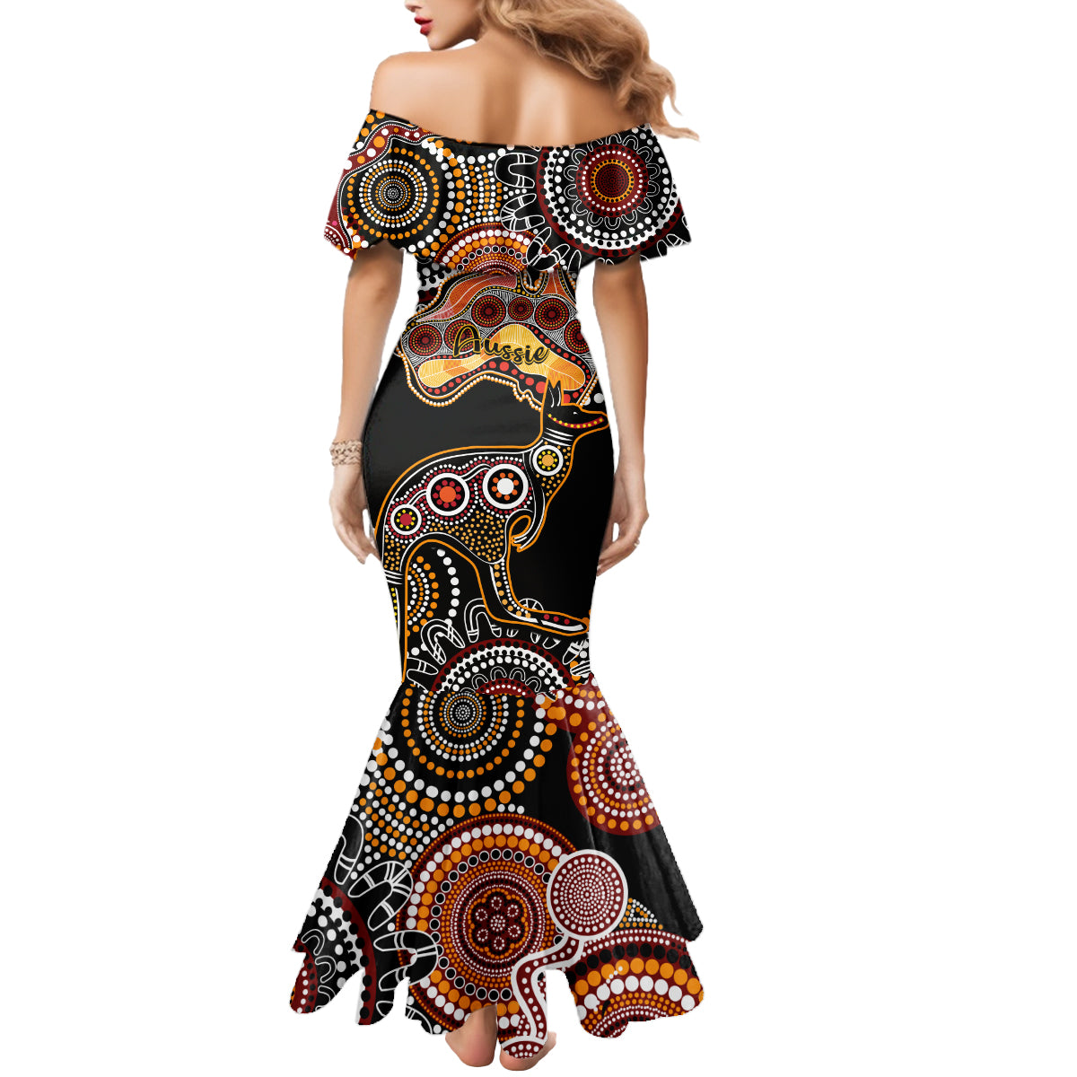 australia-aboriginal-mermaid-dress-australian-map-with-kangaroo-indigenous-art