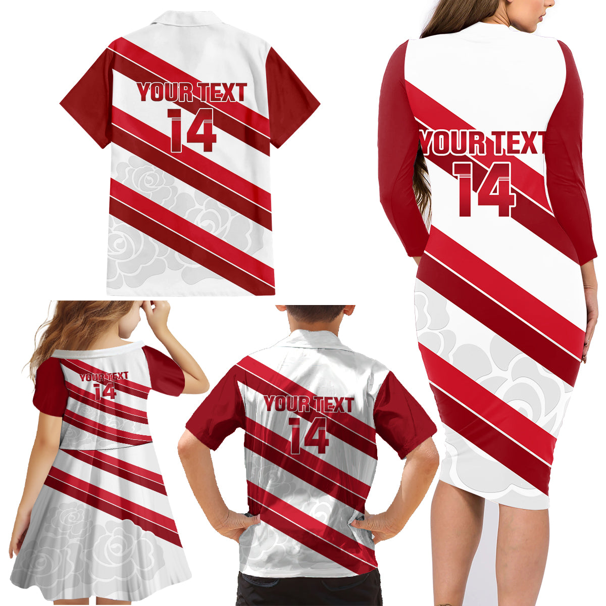 custom-england-rugby-family-matching-long-sleeve-bodycon-dress-and-hawaiian-shirt-2024-go-champions-red-rose-sporty-version