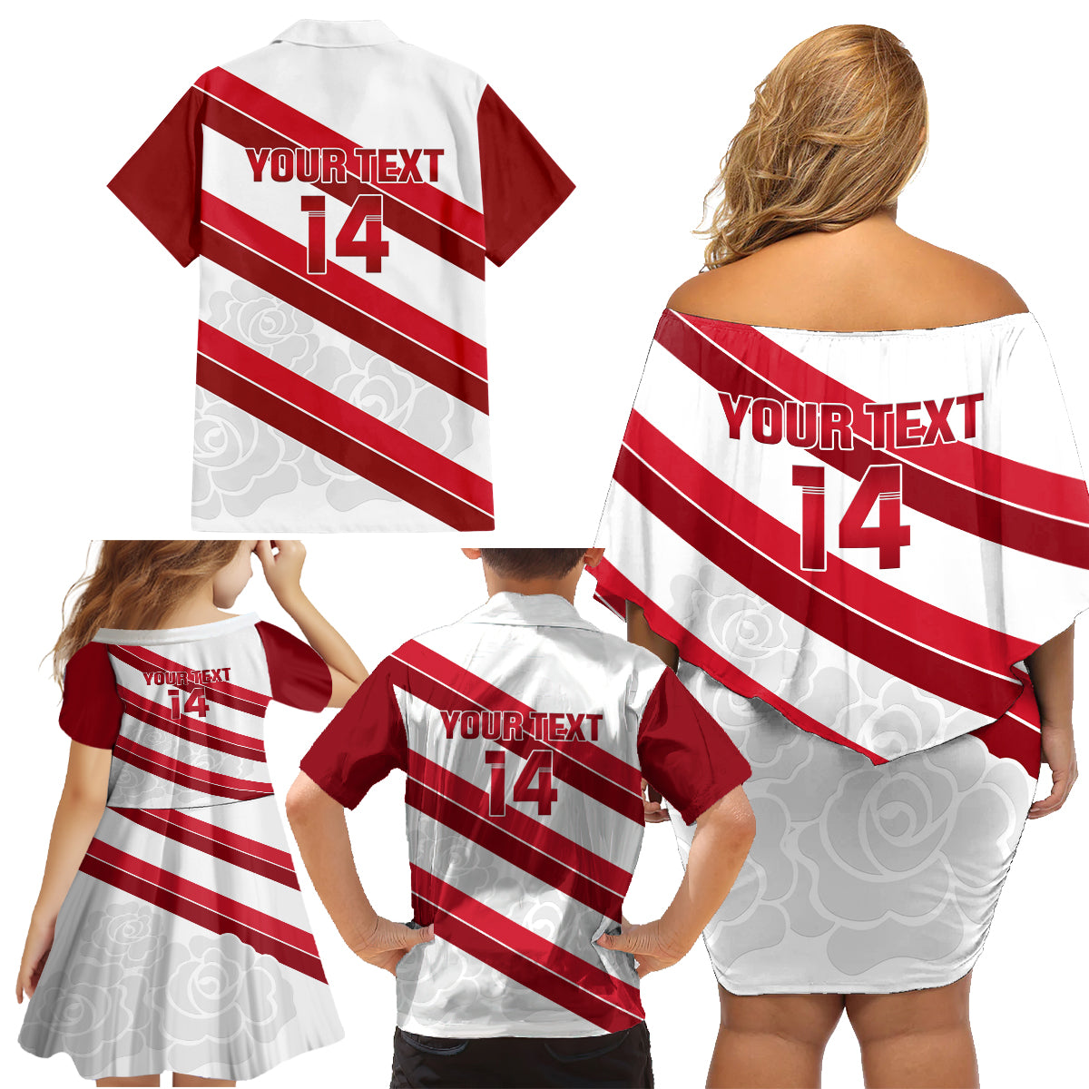 custom-england-rugby-family-matching-off-shoulder-short-dress-and-hawaiian-shirt-2024-go-champions-red-rose-sporty-version