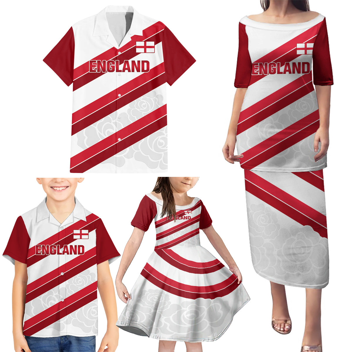 custom-england-rugby-family-matching-puletasi-and-hawaiian-shirt-2024-go-champions-red-rose-sporty-version