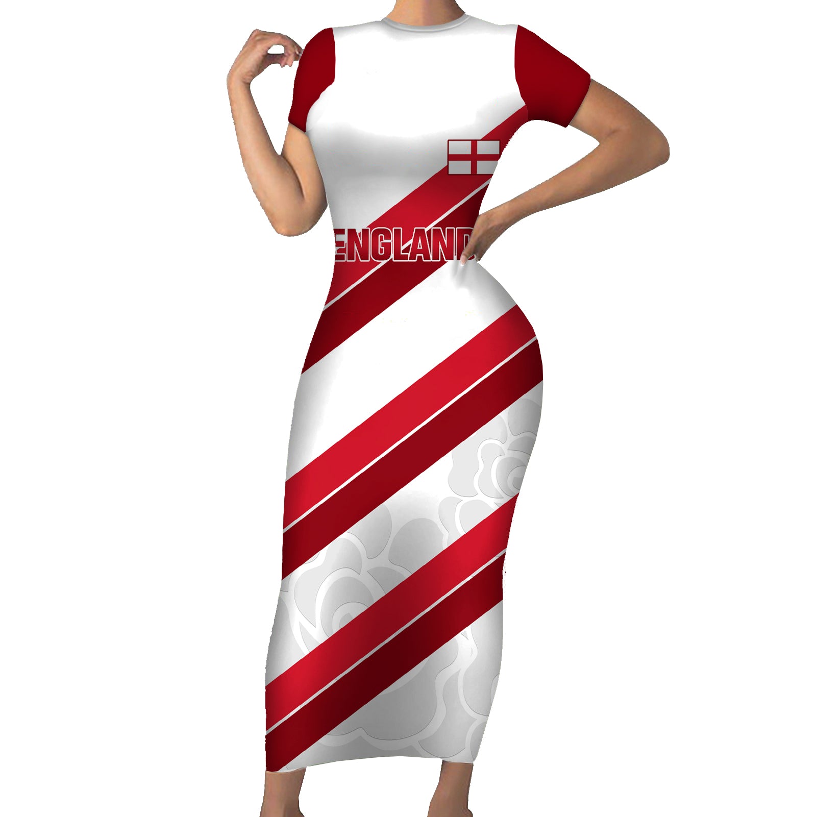 custom-england-rugby-family-matching-short-sleeve-bodycon-dress-and-hawaiian-shirt-2024-go-champions-red-rose-sporty-version