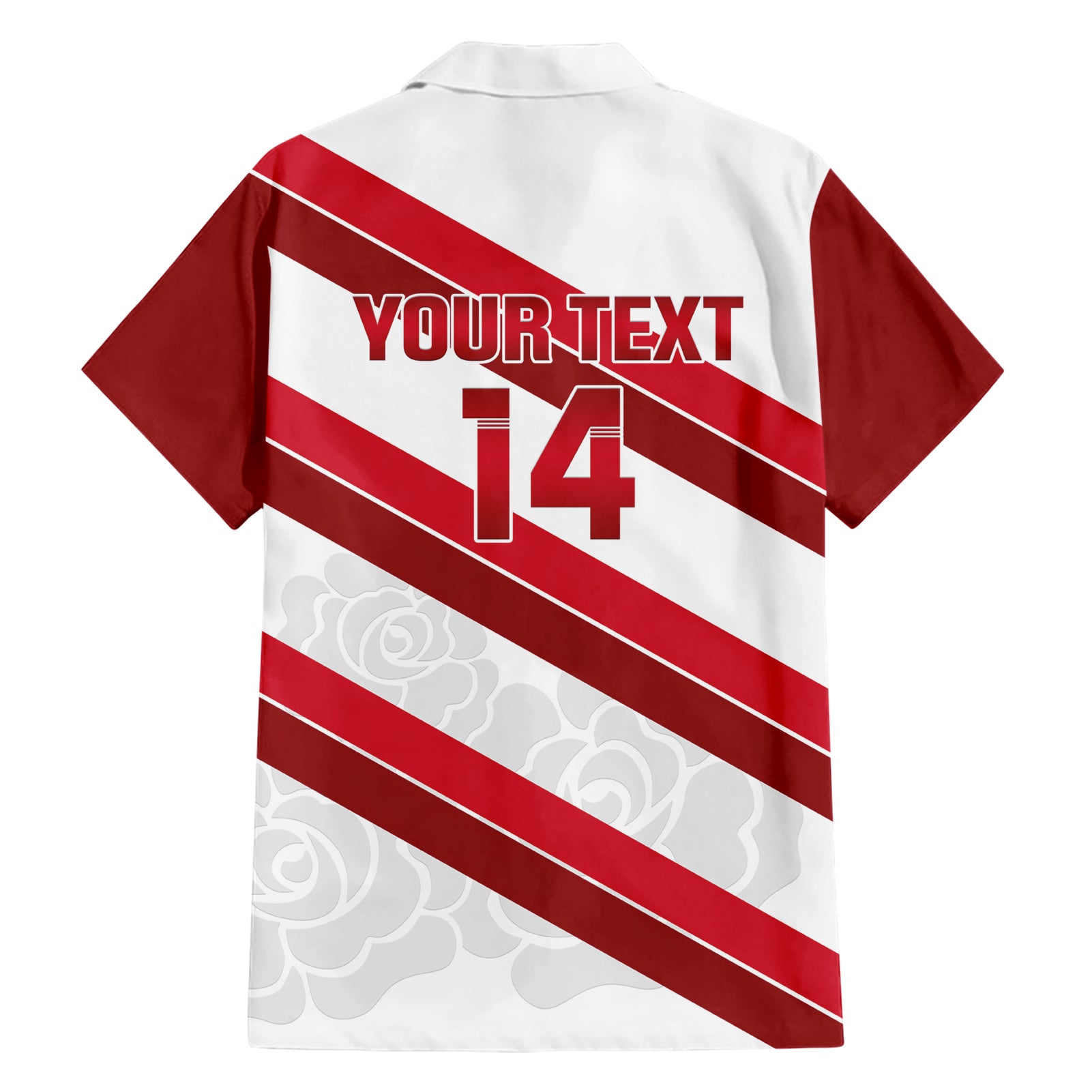 Custom England Rugby Hawaiian Shirt 2024 Go Champions Red Rose Sporty Version - Vibe Hoodie Shop
