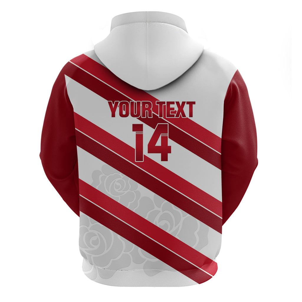 Custom England Rugby Hoodie 2024 Go Champions Red Rose Sporty Version - Vibe Hoodie Shop