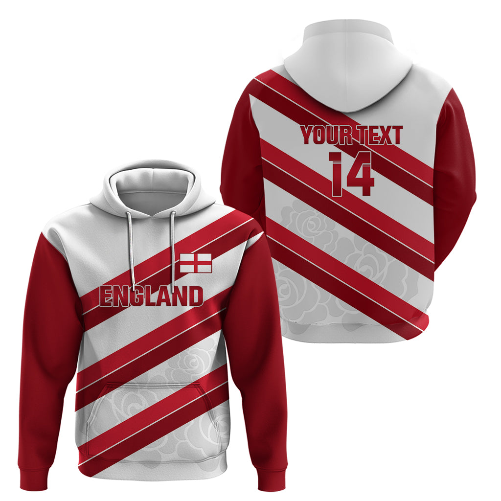 Custom England Rugby Hoodie 2024 Go Champions Red Rose Sporty Version - Vibe Hoodie Shop