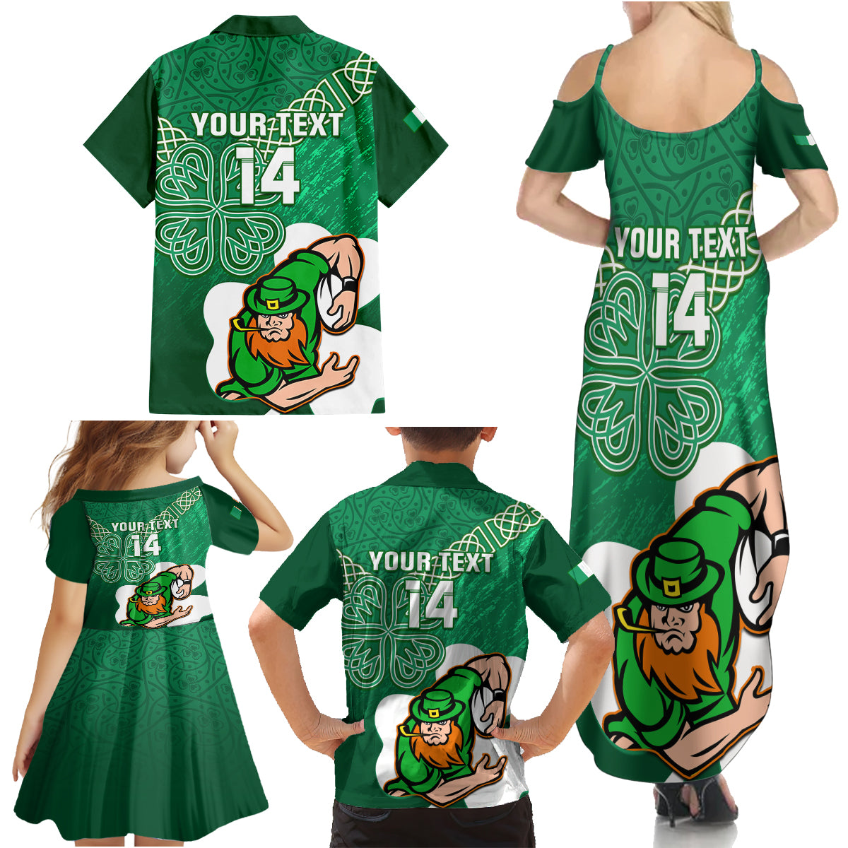 custom-ireland-rugby-family-matching-summer-maxi-dress-and-hawaiian-shirt-2024-irish-shamrocks-with-celtic-pattern